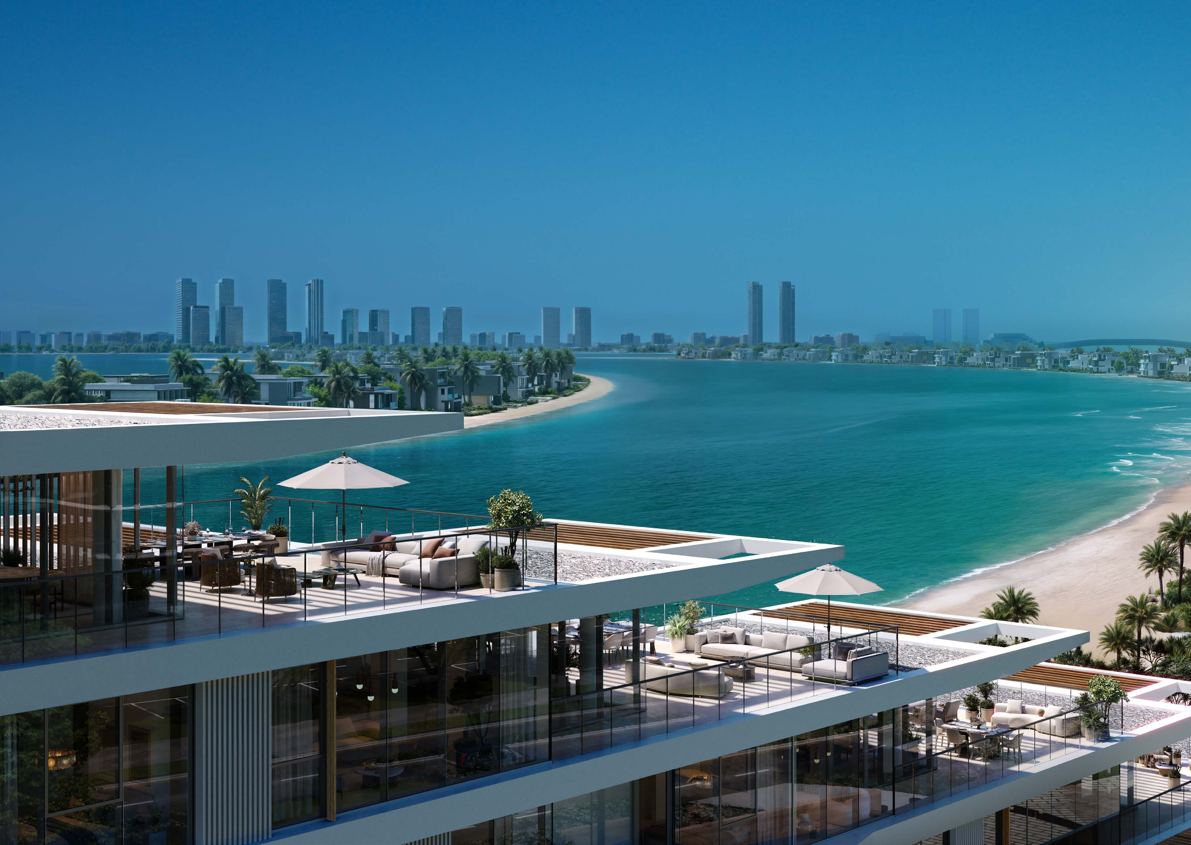 Terraces with stunning water views
